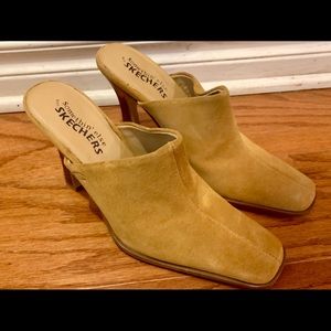 Skechers Camel Heeled Mules